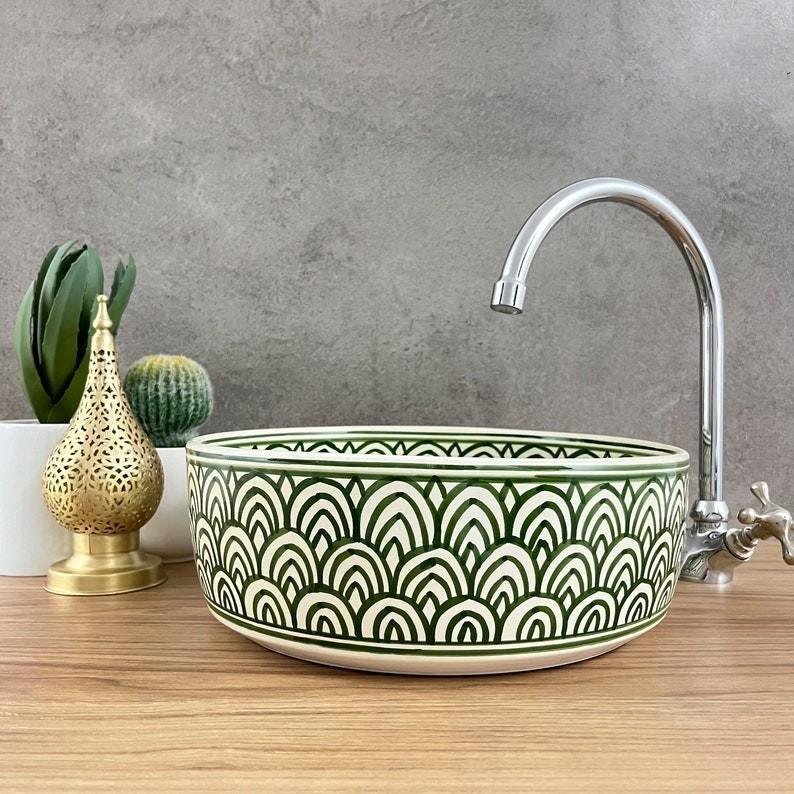 Handmade Moroccan Ceramic Sink #207