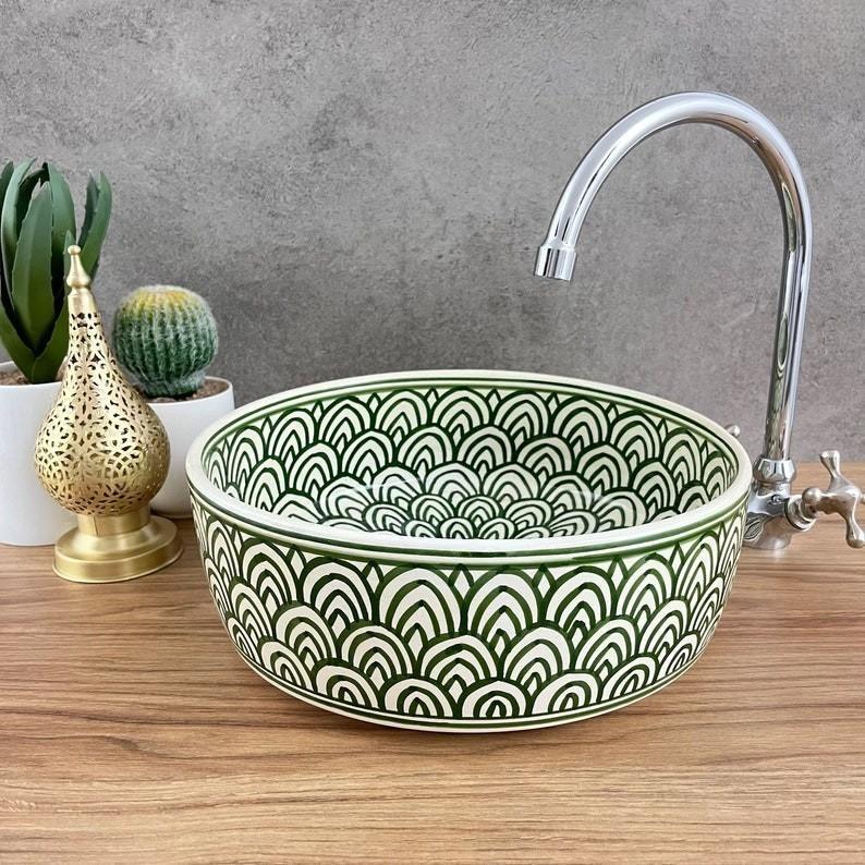 Handmade Moroccan Ceramic Sink #207