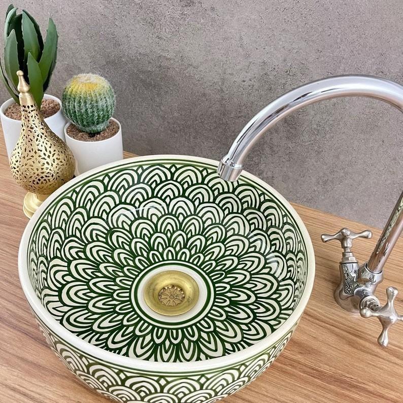 Handmade Moroccan Ceramic Sink #207