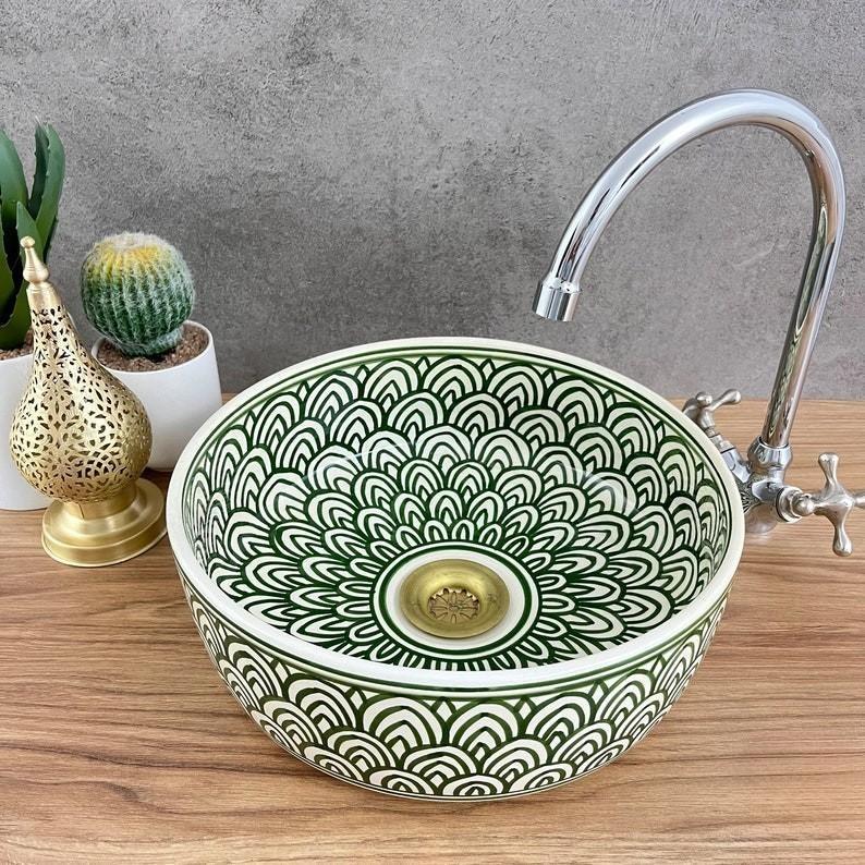 Handmade Moroccan Ceramic Sink #207
