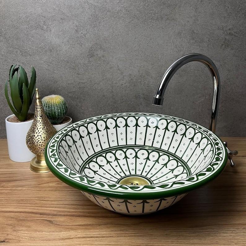 Handmade Moroccan Ceramic Sink #211
