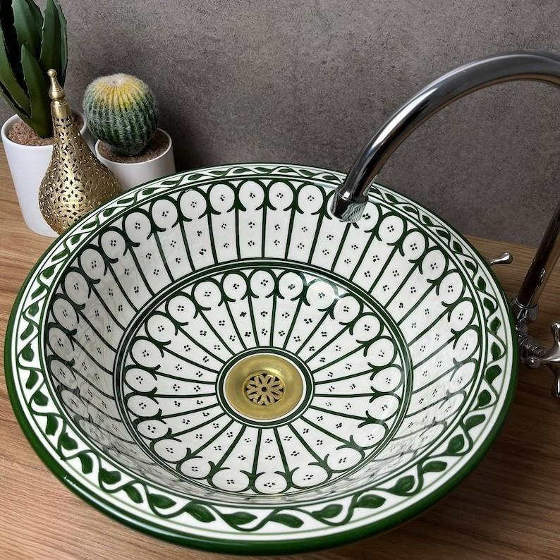 Handmade Moroccan Ceramic Sink #211