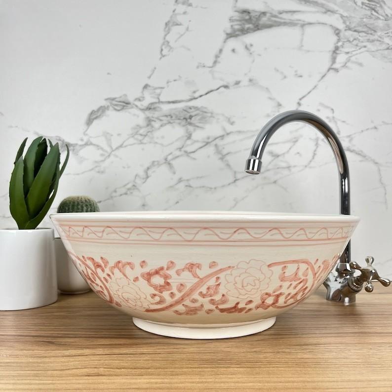 Handmade Moroccan Ceramic Sink #185JC