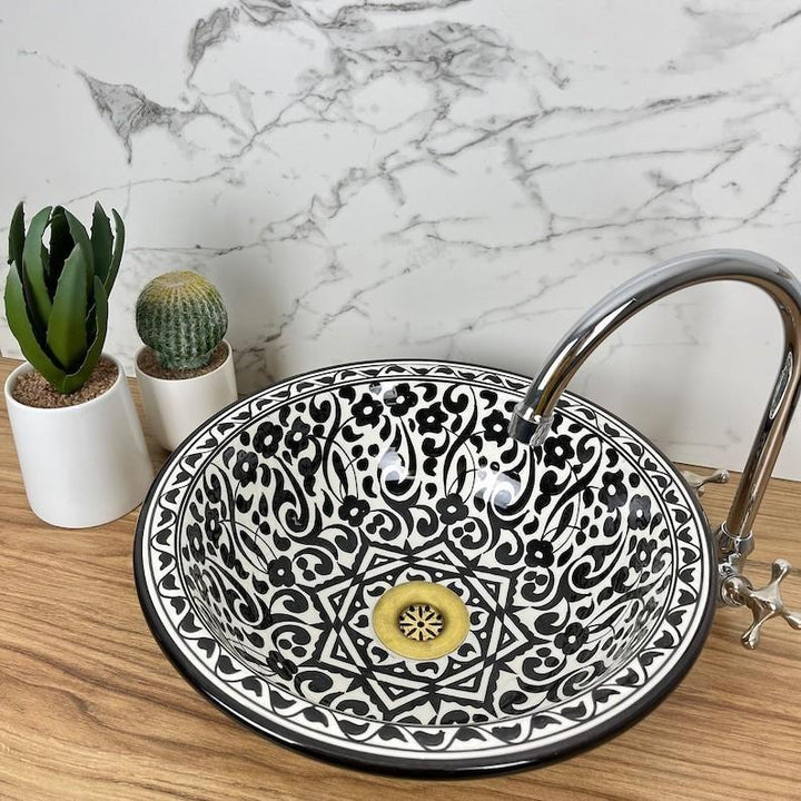 Handmade Moroccan Ceramic Sink #185JD