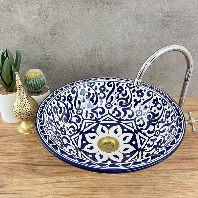 Handmade Moroccan Ceramic Sink #185JE