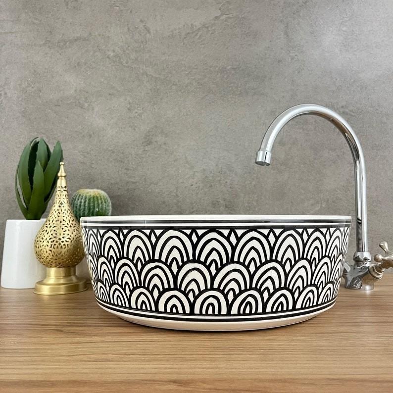 Handmade Moroccan Ceramic Sink #206