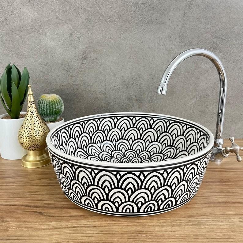 Handmade Moroccan Ceramic Sink #206