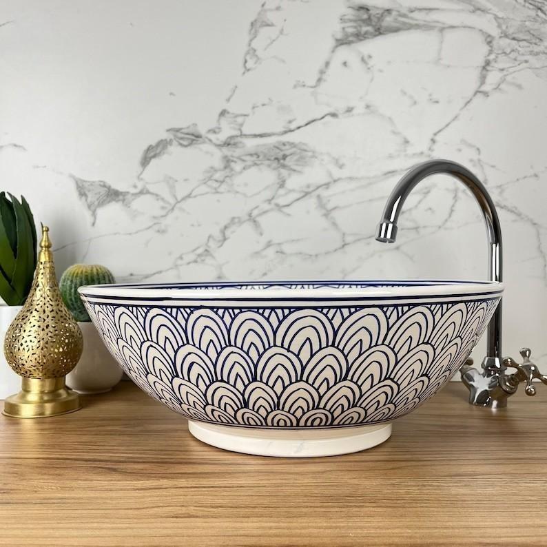 Handmade Moroccan Ceramic Sink #185SC