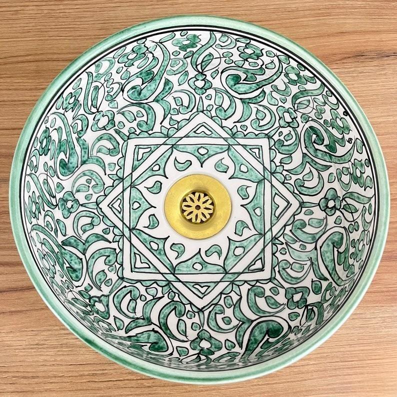 Handmade Moroccan Ceramic Sink #208