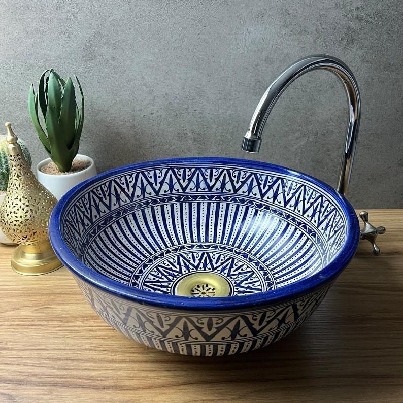 Handmade Moroccan Ceramic Sink #212