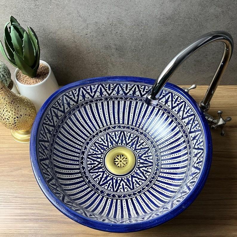 Handmade Moroccan Ceramic Sink #212