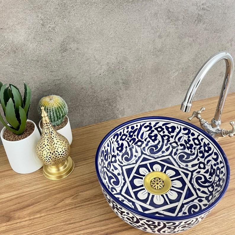 Handmade Moroccan Ceramic Sink #185J