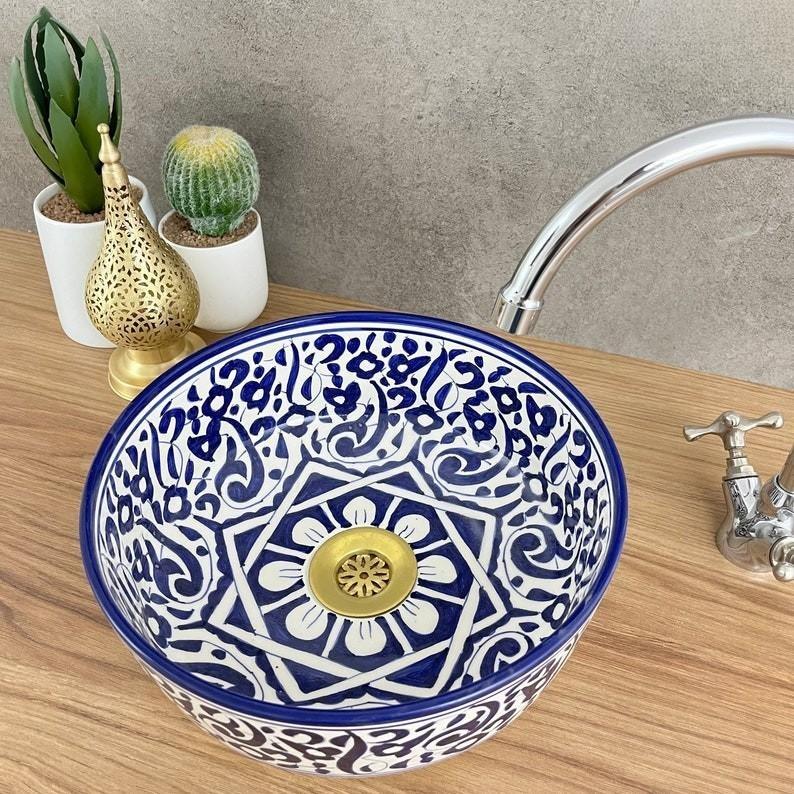 Handmade Moroccan Ceramic Sink #185J