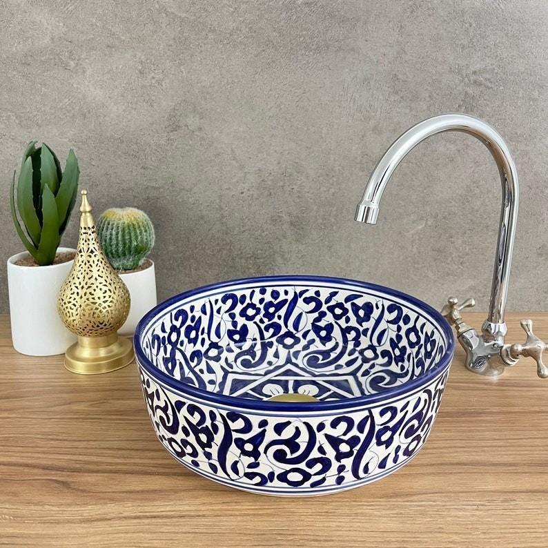 Handmade Moroccan Ceramic Sink #185J