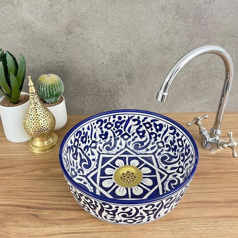 Handmade Moroccan Ceramic Sink #185J