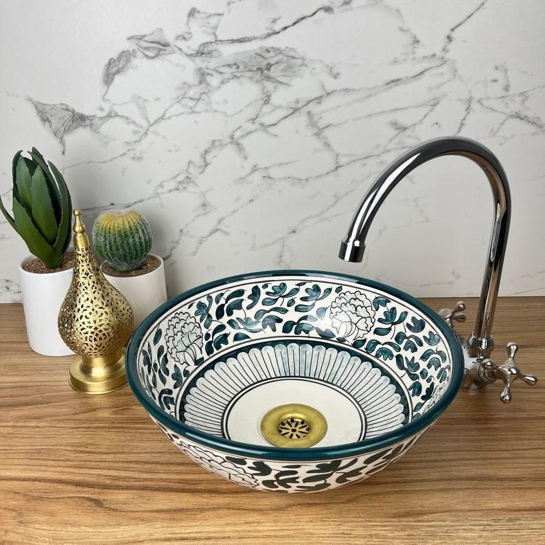 Handmade Moroccan Ceramic Sink #205