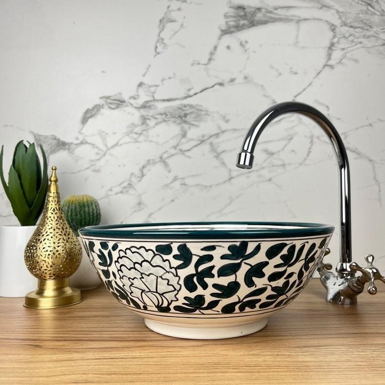 Handmade Moroccan Ceramic Sink #205