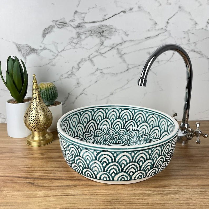 Handmade Moroccan Ceramic Sink #185SB