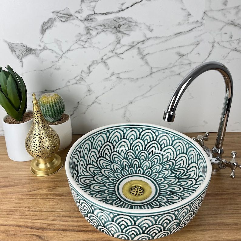 Handmade Moroccan Ceramic Sink #185SB