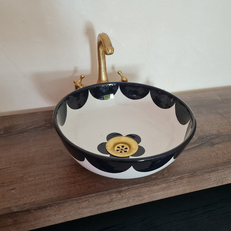 Handmade Moroccan Ceramic Sink #228