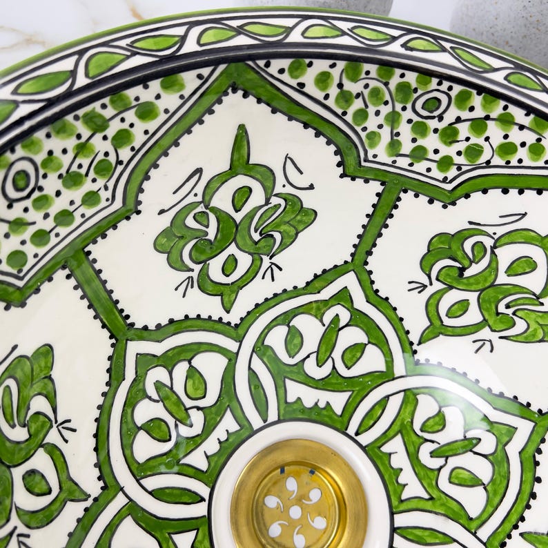  Handmade Moroccan Ceramic Sink #56