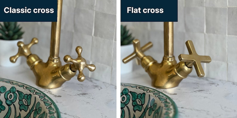 Moroccan Faucet in Unlacquered Brass - Handmade Moroccan Faucet #11