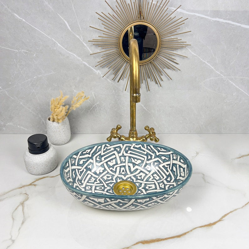 Handcrafted Oval Ceramic Sink #5