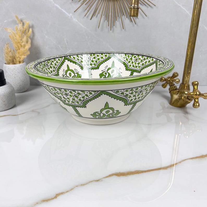  Handmade Moroccan Ceramic Sink #56