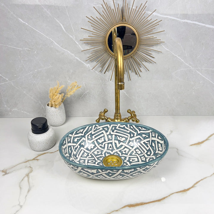 Handcrafted Oval Ceramic Sink #5