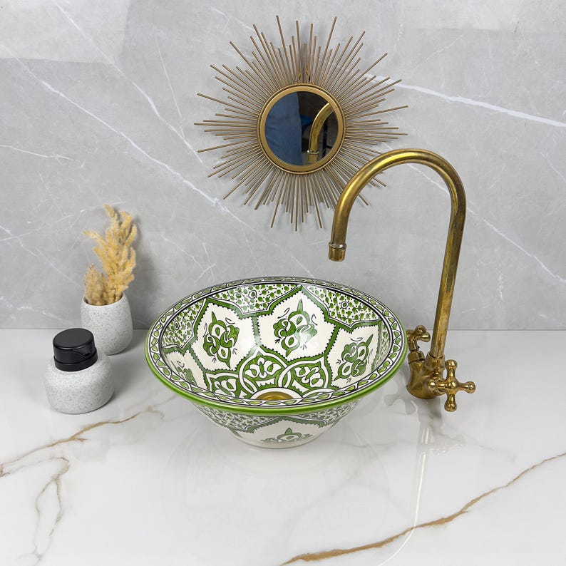  Handmade Moroccan Ceramic Sink #56