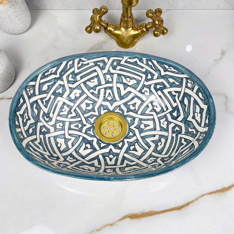 Handcrafted Oval Ceramic Sink #5