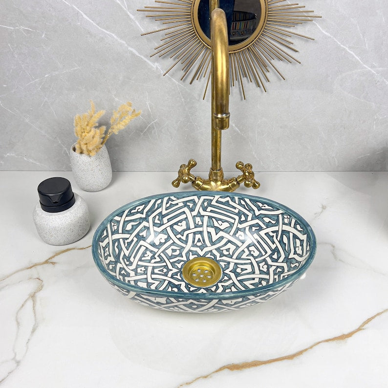 Handcrafted Oval Ceramic Sink #5