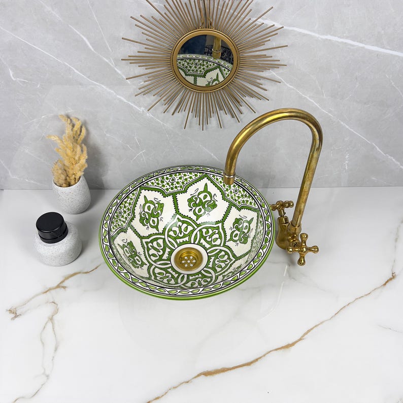  Handmade Moroccan Ceramic Sink #56
