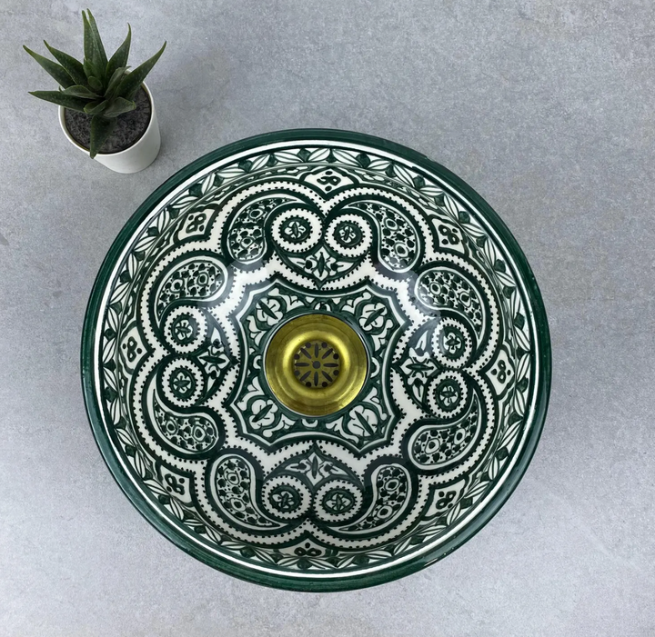  Handmade Moroccan Ceramic Sink #56