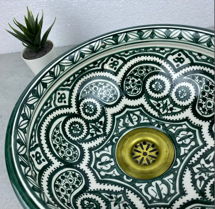  Handmade Moroccan Ceramic Sink #56