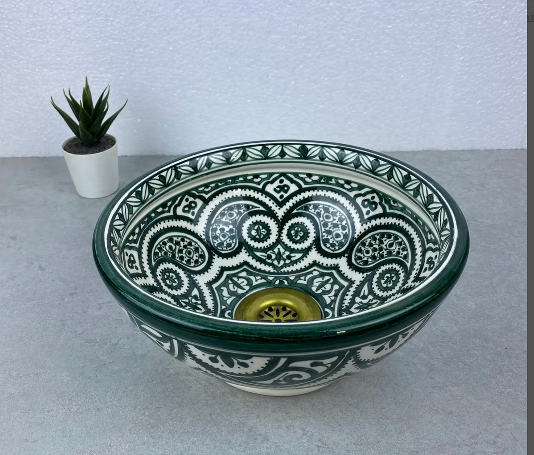  Handmade Moroccan Ceramic Sink #56