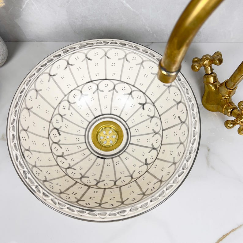  Handmade Moroccan Ceramic Sink #56