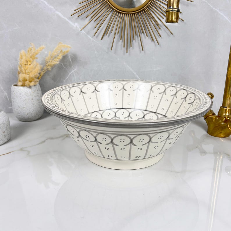  Handmade Moroccan Ceramic Sink #56