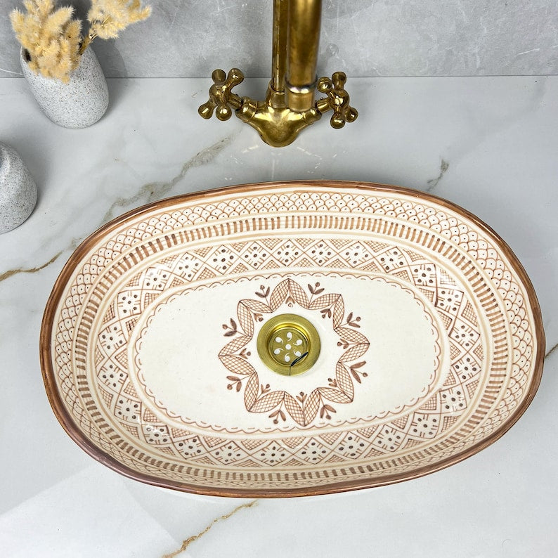 Handcrafted Oval Ceramic Sink #5