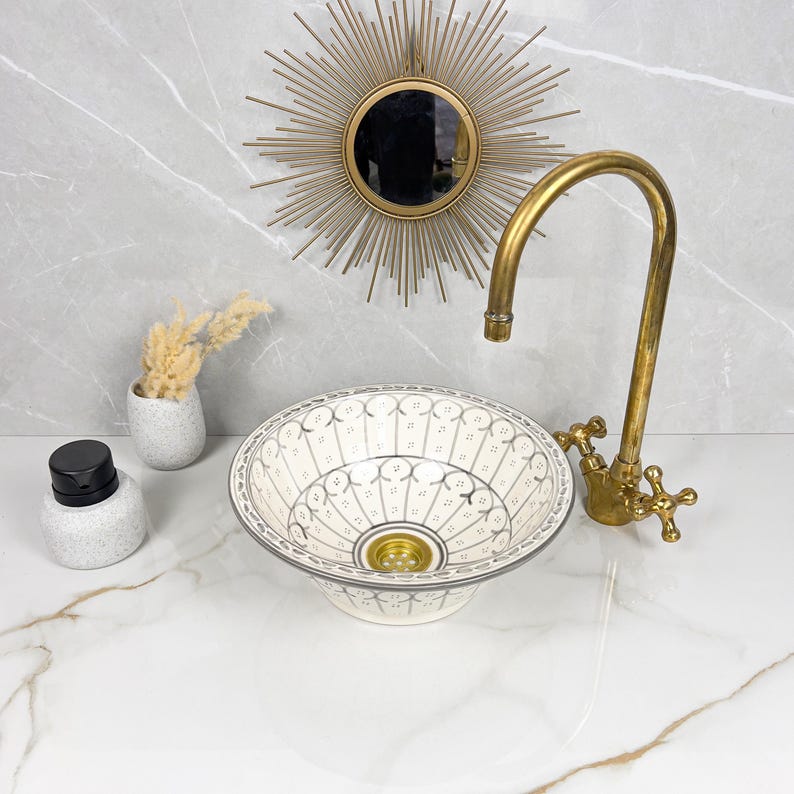  Handmade Moroccan Ceramic Sink #56