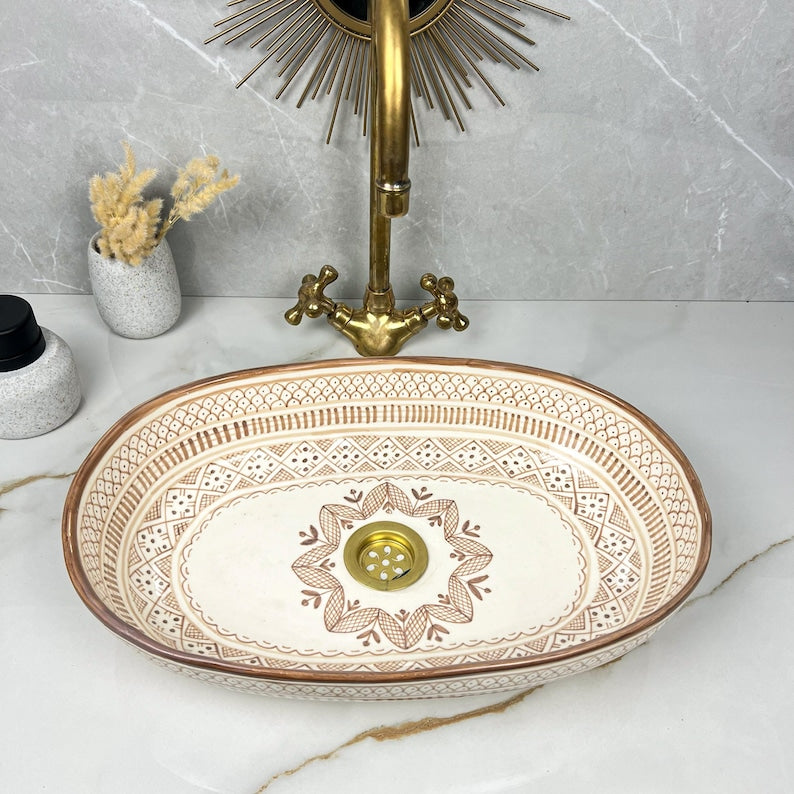 Handcrafted Oval Ceramic Sink #5