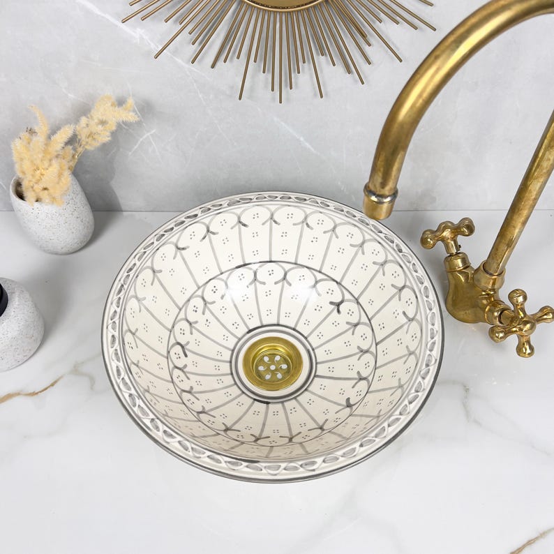 Handmade Moroccan Ceramic Sink #56