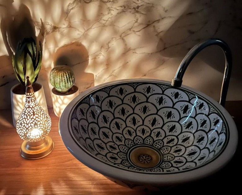 Handmade Moroccan Ceramic Sink #185H