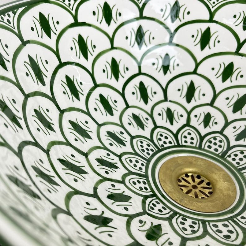 Handmade Moroccan Ceramic Sink #185H