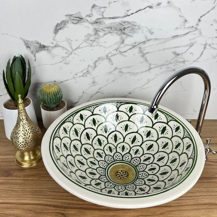Handmade Moroccan Ceramic Sink #185H