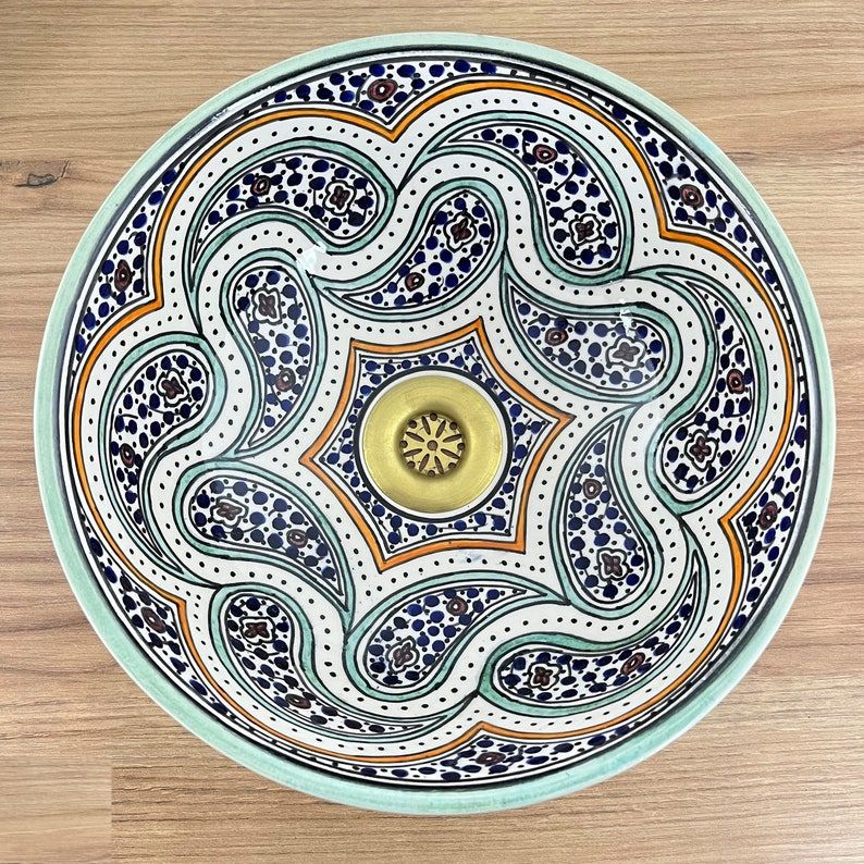 Handmade Moroccan Ceramic Sink #185J