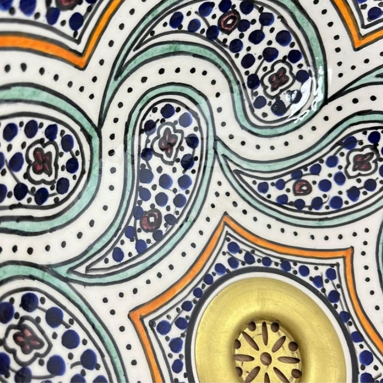 Handmade Moroccan Ceramic Sink #185J