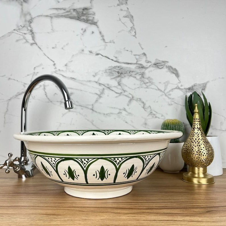 Handmade Moroccan Ceramic Sink #185H