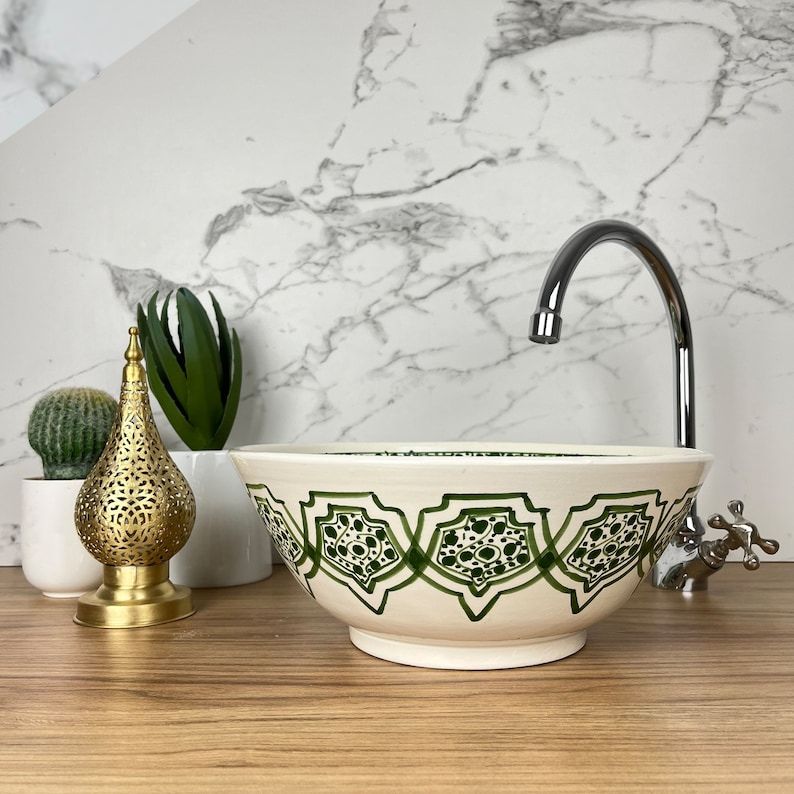 Handmade Moroccan Ceramic Sink #185K