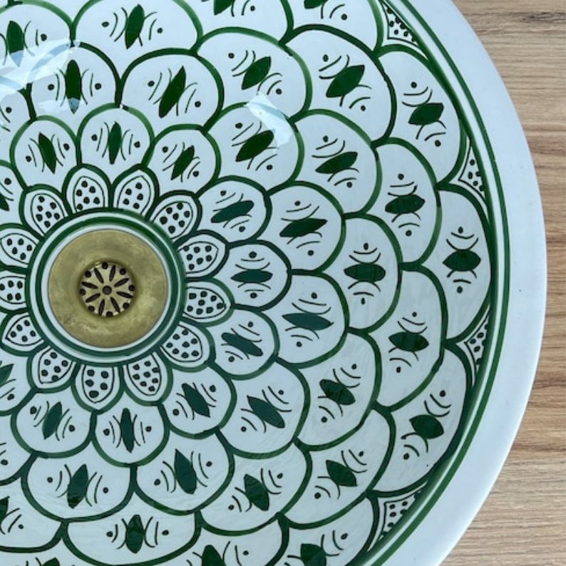 Handmade Moroccan Ceramic Sink #185H